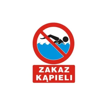 TABLICA 35*25CM ZAKAZ KĄPIELI